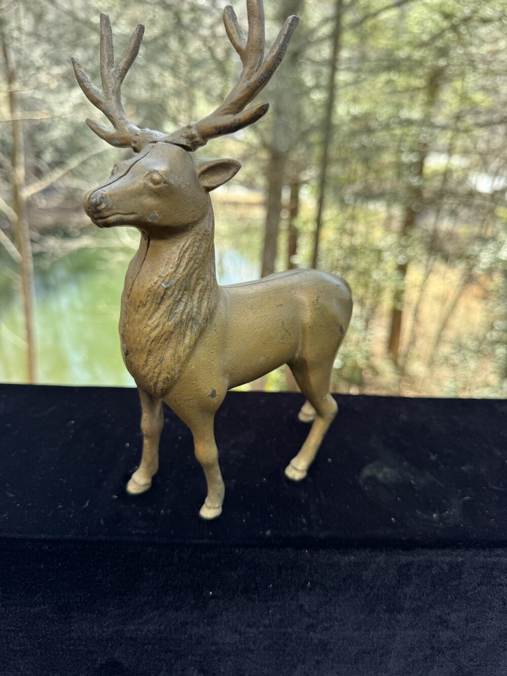 Vintage Cast Iron LARGE STAG BANK Still Coin ARCADE CO. 1920’s -TO3